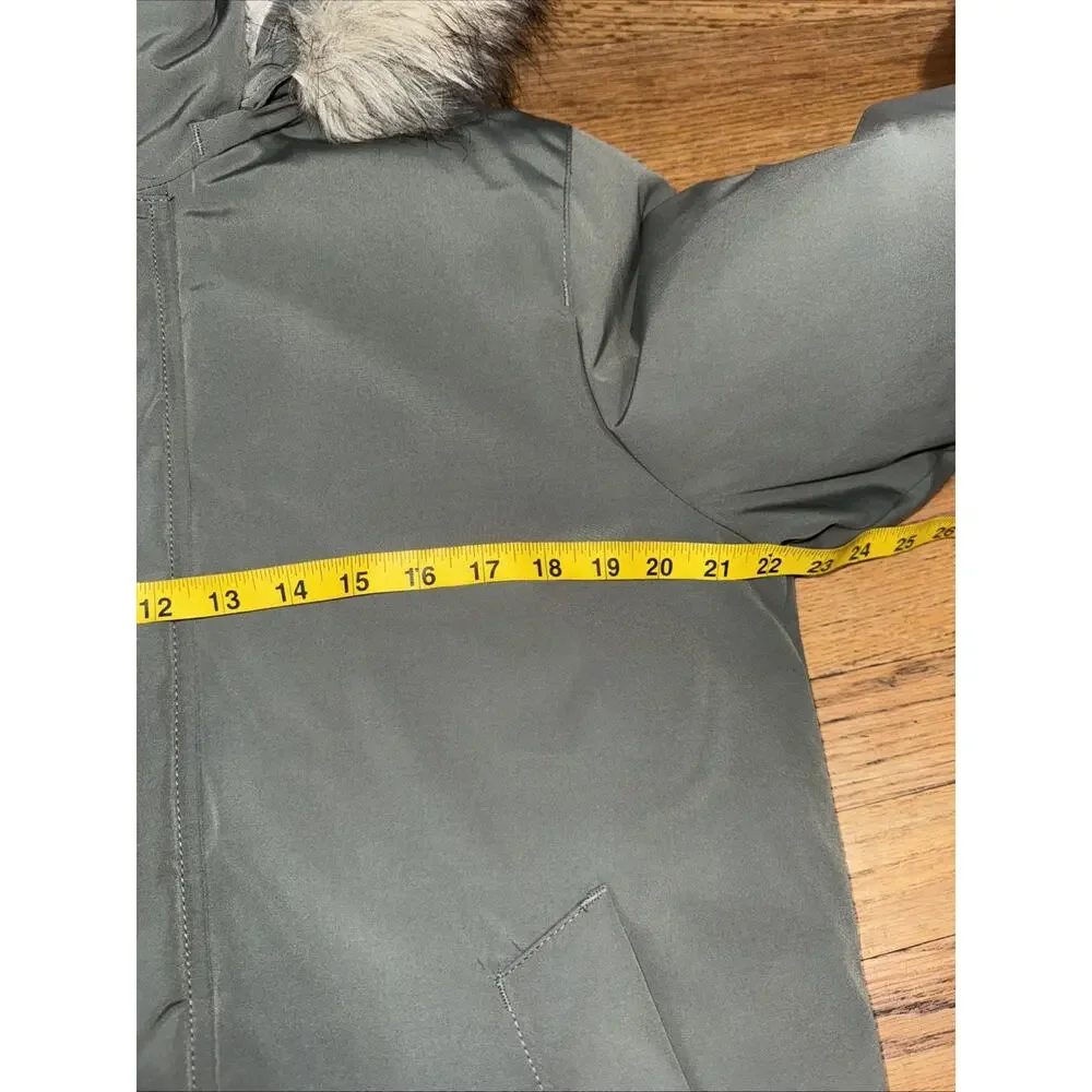 ABERCROMBIE & FITCH ULTRA BOMBER JACKET COAT OLIVE GREEN MENS SIZE MEDIUM Heavy